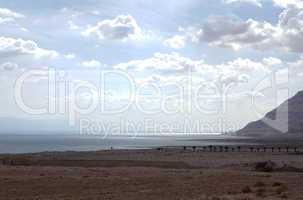 Beautiful coast of the Dead Sea .