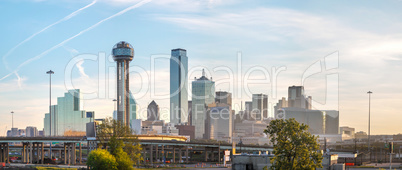 Panoramic overview of downtown Dallas