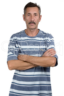 Image of the old man with arms crossed
