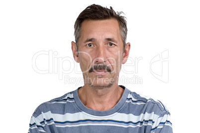 Photo of the old man with gray hair