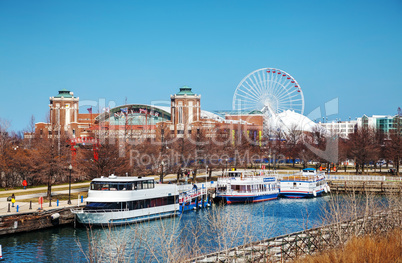 Navy Pier in Chicago in the morning