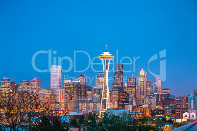 Downtown Seattle as seen from the Kerry park