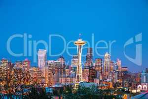 Downtown Seattle as seen from the Kerry park