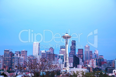 Downtown Seattle as seen from the Kerry park
