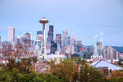 Downtown Seattle as seen from the Kerry park