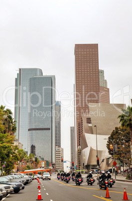 Downtown Los Angeles with the Walt Disney concert hall