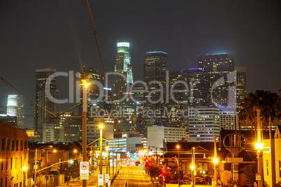 Los Angeles downtown cityscape