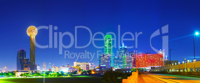 Panoramic overview of downtown Dallas