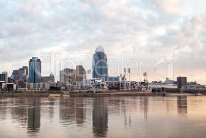 Cincinnati downtown panoramic overview