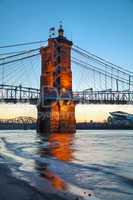 John A. Roebling Suspension Bridge in Cincinnati