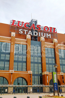 Entrance to Lucas Oil Stadium in Indianapolis