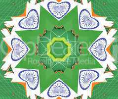 Ethnic pattern. Abstract kaleidoscope  fabric design.