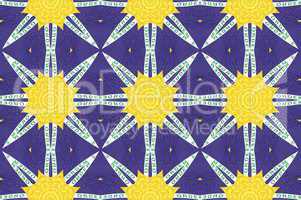 Ethnic pattern. Abstract kaleidoscope  fabric design.