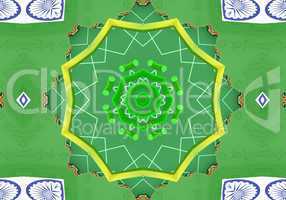 Ethnic pattern. Abstract kaleidoscope  fabric design.