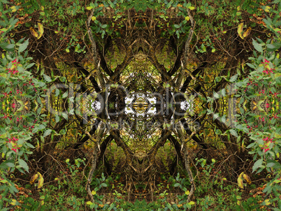 Ethnic pattern. Abstract kaleidoscope  fabric design.