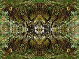 Ethnic pattern. Abstract kaleidoscope  fabric design.