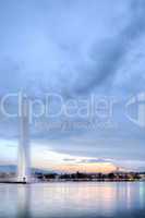 Geneva fountain, Switzerland, HDR