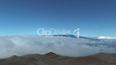 time lapse clouds view from summit of mauna kea on big island,hawaii