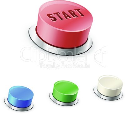 3D mega round buttons