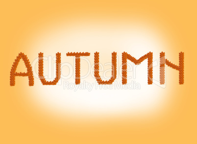 inscription Autumn on the autumn leaves