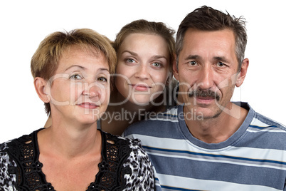 Photo of the parents and daughter