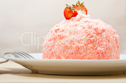 fresh strawberry and whipped cream dessert