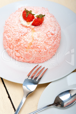 fresh strawberry and whipped cream dessert