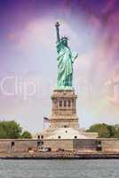 Amazing view of Statue of Liberty in New York