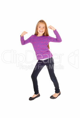 Young girl dancing.