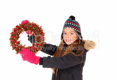 Girl with advents wreath