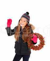 Girl with advents wreath.