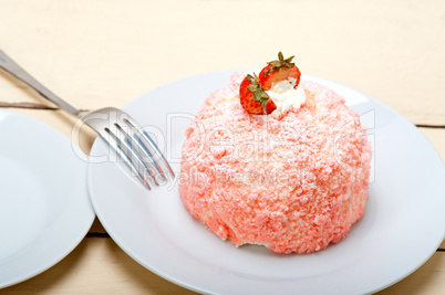 fresh strawberry and whipped cream dessert