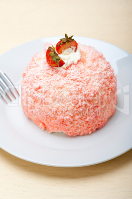 fresh strawberry and whipped cream dessert