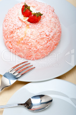 fresh strawberry and whipped cream dessert