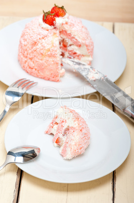 fresh strawberry and whipped cream dessert