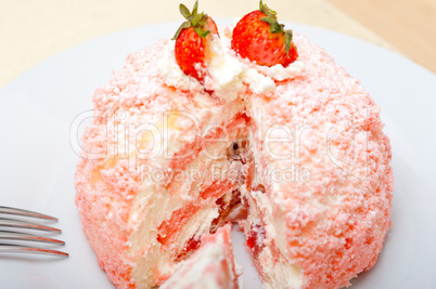 fresh strawberry and whipped cream dessert