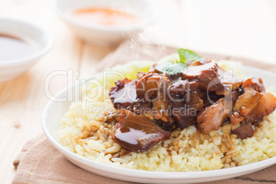 Delicious Asian pork rice