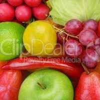 background  of vegetables and fruits
