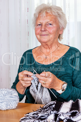 Grandma when knitting