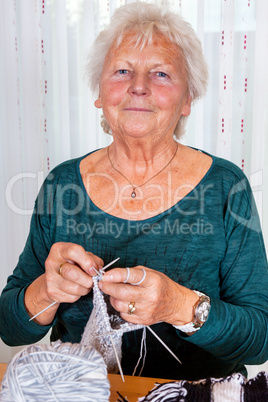 Grandma when knitting