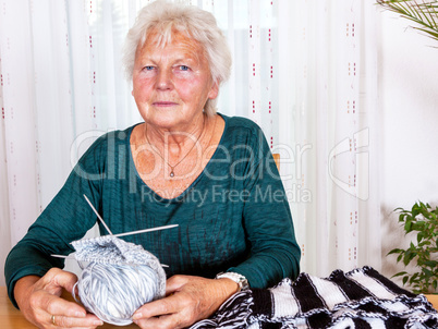 Grandma when knitting