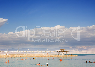 Beautiful coast of the Dead Sea .