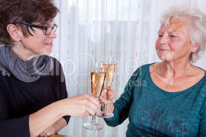 Toast with champagne