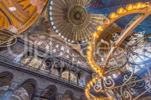 The Hagia Sophia (also called Hagia Sofia or Ayasofya) interior