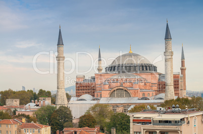 Beautiful view of Hagia Sophia, Istanbul