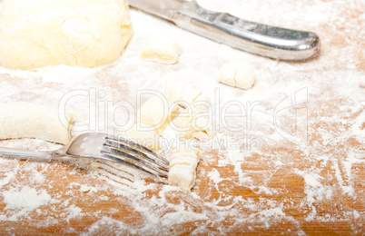 making fresh Italian potato gnocchi