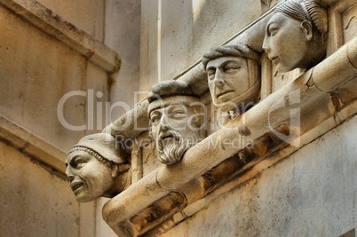 Sibenik Kathedrale Koepfe - Sibenik Cathedral heads 01