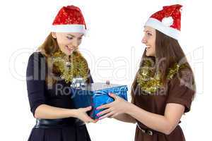 Image of happy women with the gift