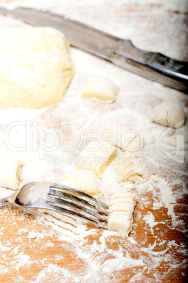 making fresh Italian potato gnocchi