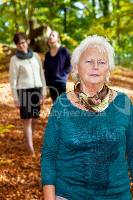 People in autumnal park